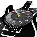 horloge murale forme guitare disque vinyle aiguille rétro moderne fixations chambre salon