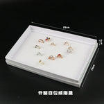 boîte bijoux blanc moderne 100 emplacements rangement opacité matériau papier boucles d'oreilles