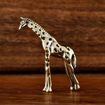 statuette girafe dorée motifs taches texturée décoration maison erotique asiatique