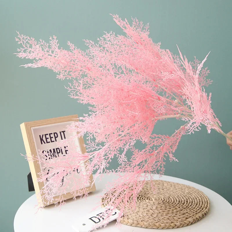 décoration naturelle branche artificielle rose blanche feuillage fin minimaliste opacité festive