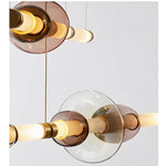 suspension lumineuse moderne scandinave doré transparent salon restaurant étude chambre