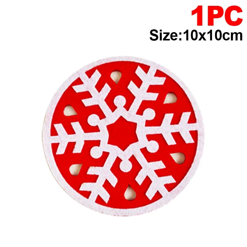 tapis table serviette rouge flocons noël antiderapante festive respectueux environnement