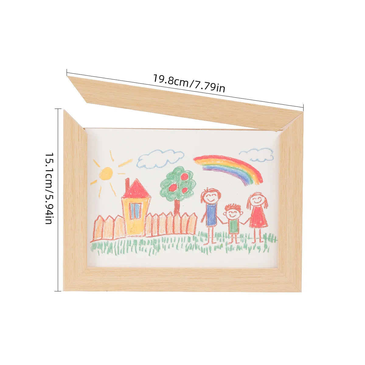 cadre mural moderne bois enfant noir rectangle minimalisteversible dimensions 4cm 15cm 20cm 26cm 34cm