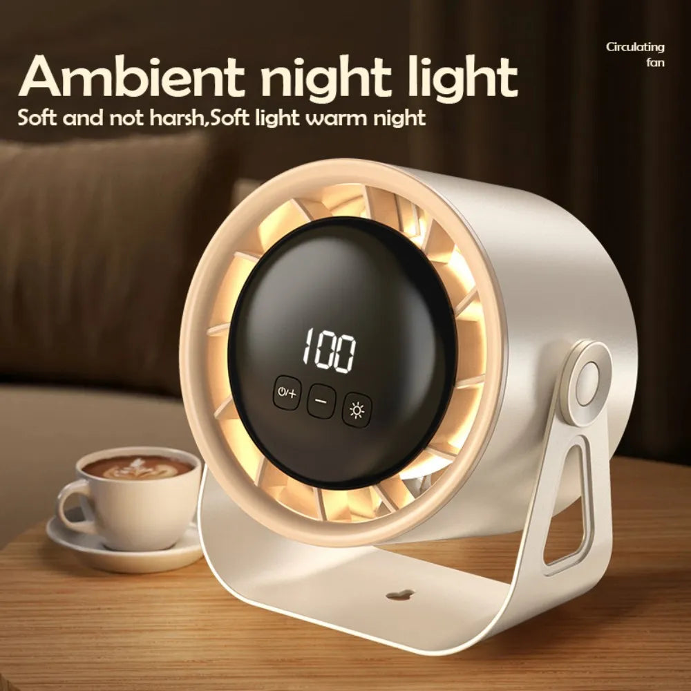 ventilateur portable led rechargeable moderne contrôle tactile noir violet beige