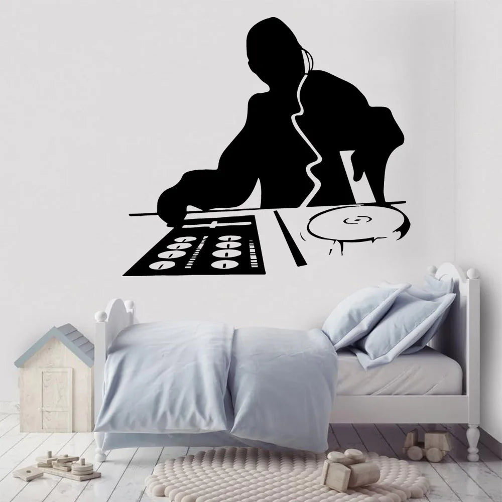Sticker mural avion en bleu ciel sur meuble