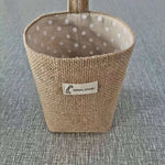 sac rangement toile jute étoiles rayures boho chic pliable reversible anneaux métalliques rustique