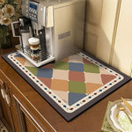 tapis cuisine multicolore carreaux géométriques moderne absorbant rapide séchage respectueux environnement 40x60cm 40x80cm