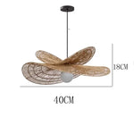 Suspension lumineuse raphia tressé moderne naturel 80cm 35cm chambre salon