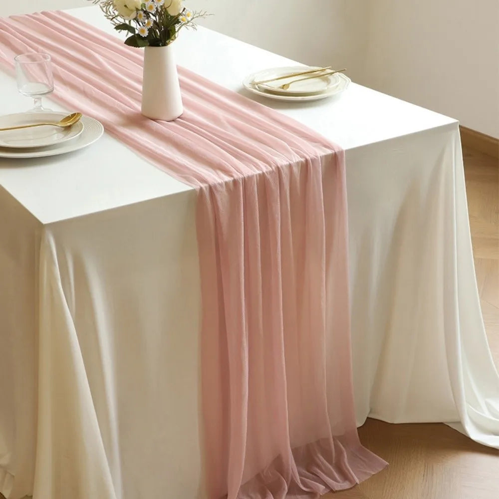 nappe opaque chemin table semi transparent blanc vert différents événementiels mariage receptions