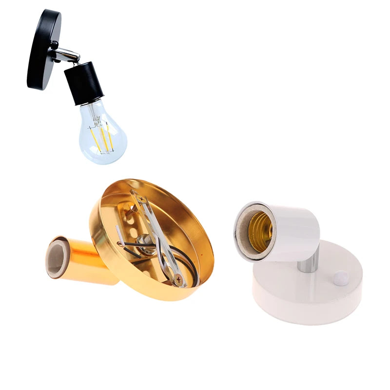 support lampe moderne minimaliste noir blanc doré métallique brillant opacité vis écrous 10cm