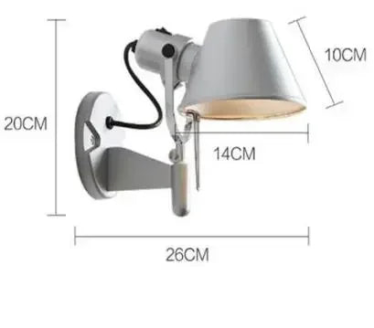 lampe moderne argentée réglable sans filaire opaquer nordiqueTouchable switch