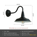 lampe murale industrielle vintage bronze noir étanche éclairage maison E27 LED