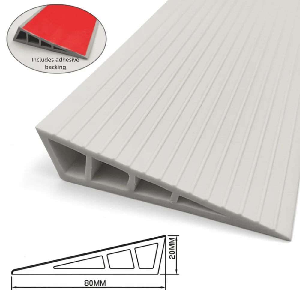 tapis seuil noir rayures moderne adhésif pvc imperméable maison entrée