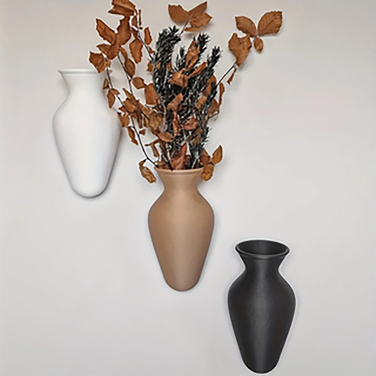 vases blancs modernes décoration murale mat matériaux opaques différentes tailles disponibles