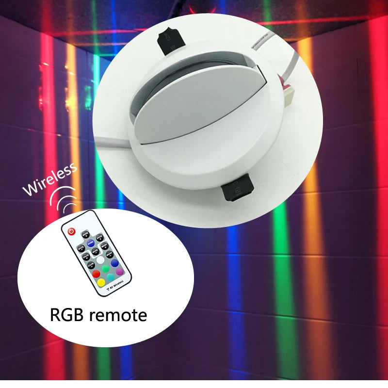 projecteur led encastrable mural 360 degres lumiere couleur moderne