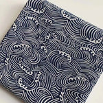 tissu teint motif vagues bleu marine blanc moderne serviettes 150cm large résistant abrasion 150x50cm