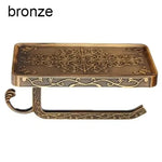 porte savon mural vintage ornements floraux porte rouleau papier toilette bronze blanc noir classic