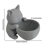 pots fleurs forme chat noir blanc gris succulentes drainage moderne