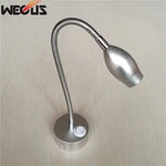 lampe murale moderne led 3w argentée lampe chevet minimaliste col cygne fixée mur