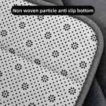 tapis bain doux élastique motif fleurs noires fond blanc moderne gris marron confortable absorbant