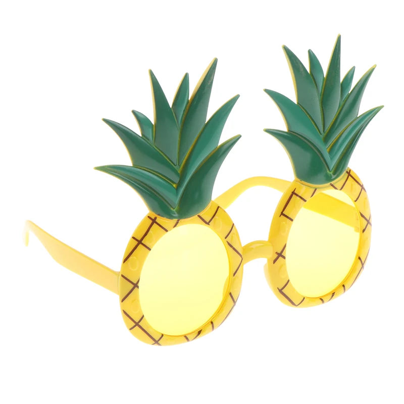 lunettes fantaisie ananas jaune vert imitation fruit tropical éléments decoration