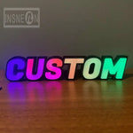lettres lumineuses personnalisables 3D couleur rouge orange jaune vert bleu violet lettres relief opaques