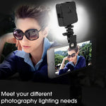 lampe led selfie noir blanche clip réglable modernes maquillage tiktok direct videoconférence