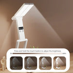 lampe pliable rechargeable led horloge usb moderne blanc étudiant économieénergie