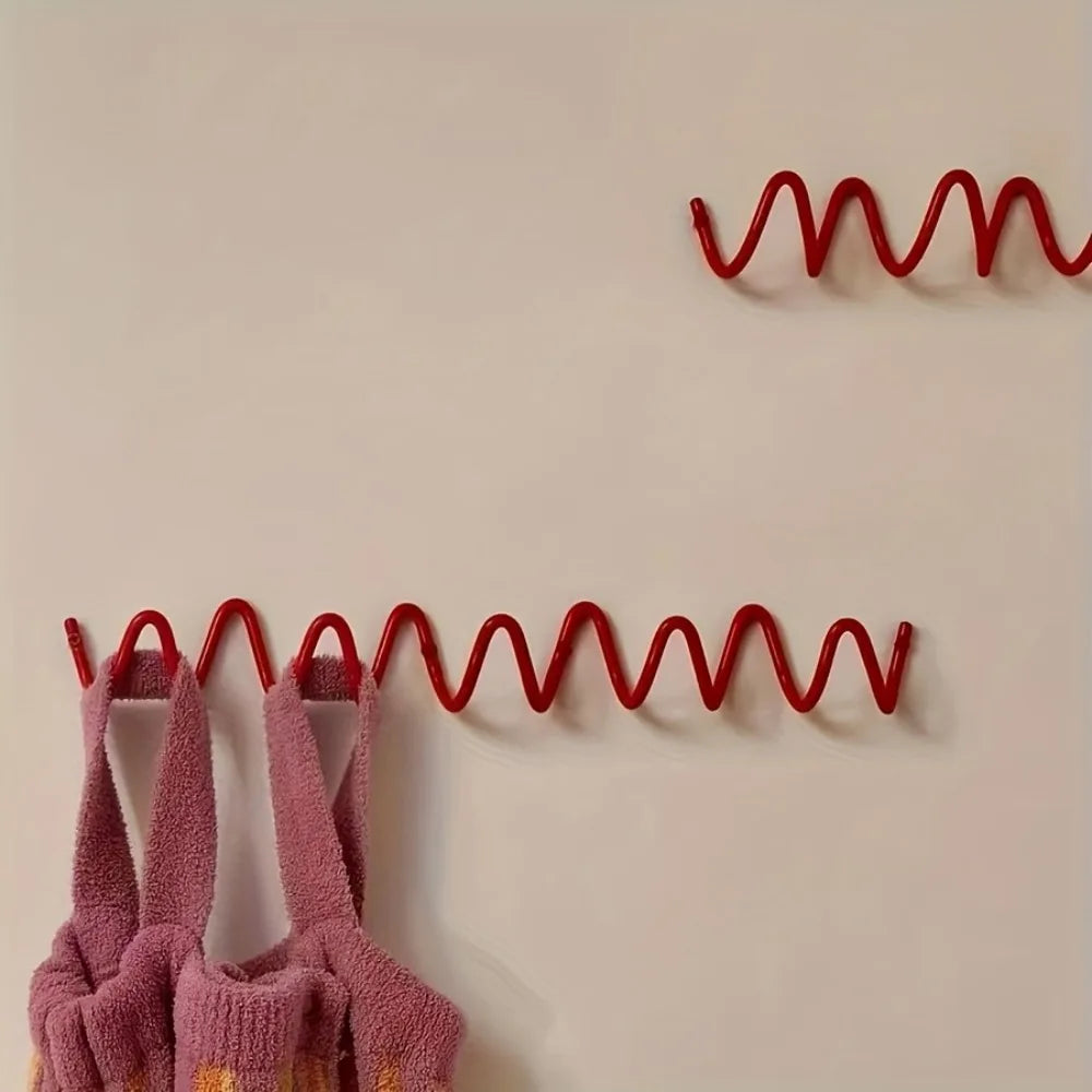 crochet mural moderne rouge spirale crochets fixé sacs pullsCALENDRIERporte clés