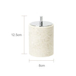 ensemble salle bain marbre blanc doré plateau distributeur savon accessoires