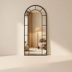 miroir noir moderne rétro géométrique ligne droite courbe mur chambre coucher