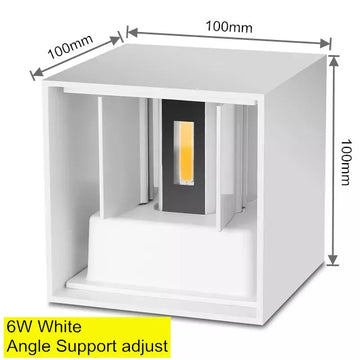 appliques murales led modernes 6w 12w noir blanc doré étanches ip65