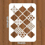 pochoirs stencil géométrique floral quadrilatéral blanc artisanal décoration peinture murale scrapbooking coloriage