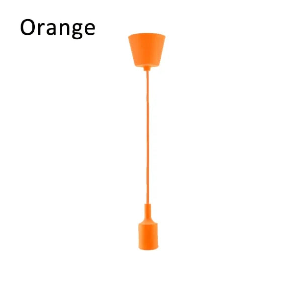 lustre suspendu moderne ampoule câble coloré salon chambre rouge noir blanc