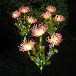 éclairage extérieur solaire fleurs artificielles lumineuses moderne vert rose blanc patio jardin