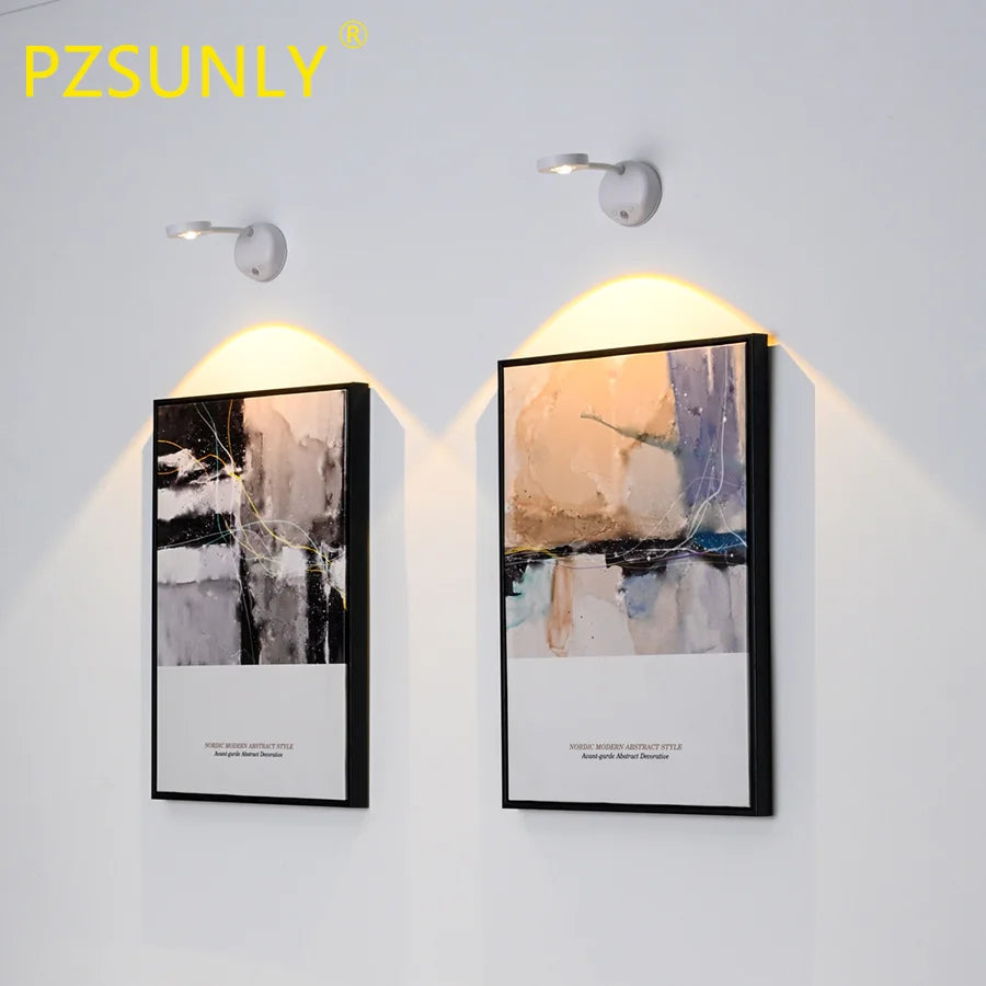 lampe murale led blanc moderne interrupteur infrarouge rechargeable sans fil veilleuse diy ab abs