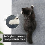 tapis gratter chats gris texture tissée moderne adhésif 30x30cm 30x60cm 30x100cm