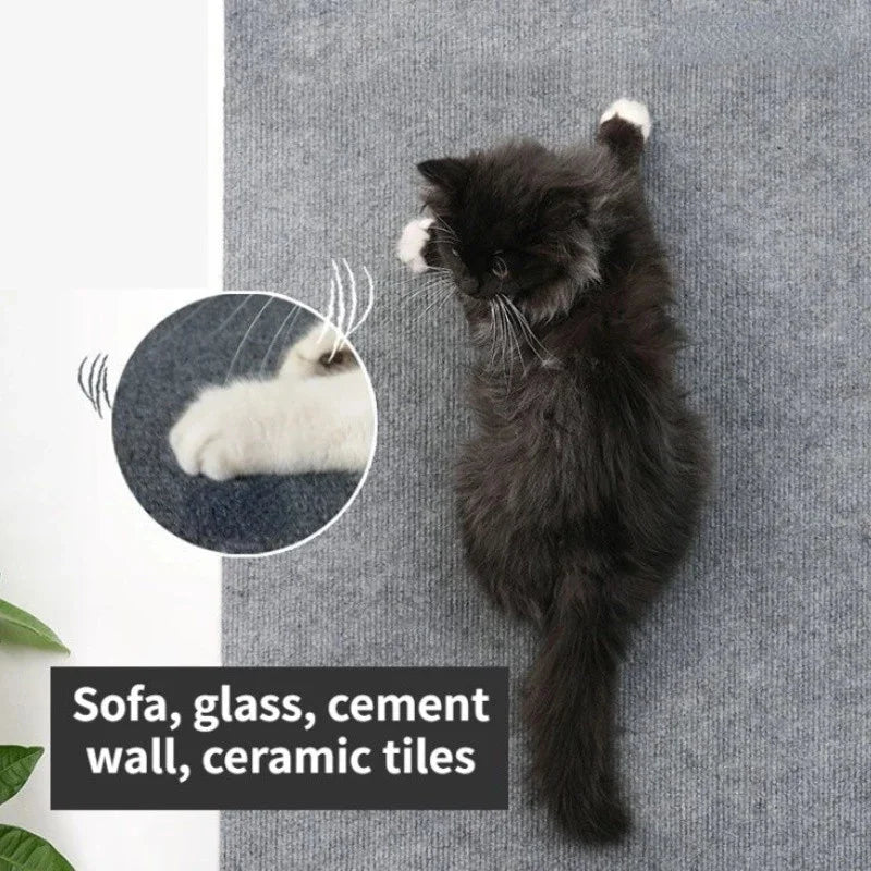 tapis gratter chats gris texture tissée moderne adhésif 30x30cm 30x60cm 30x100cm