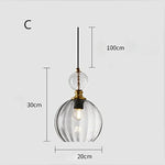 Lampes suspendues verre coloré moderne bleu rose ambre translucides chambre vertical