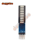 affichage led bleu circuit imprimé électronique sans fixation 10 segments batterie