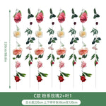 guirlande florale romantique fleurs artificielles rose orange rouge jaune verte mariage décoration intérieure suspension