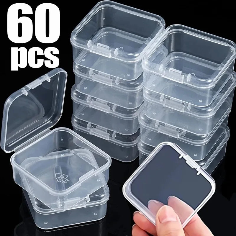 boîtes rangement transparentes réutilisables clips bijoux organisation moderne respectueux environnement