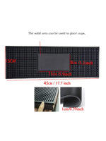 tapis bar personnalisable résine texturée noir moderne sous verre maison barman cadeau adulte
