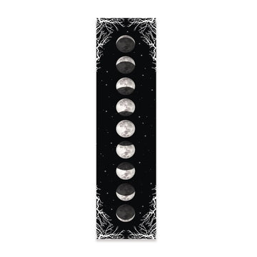 tapisserie moderne phase lune ciel étoilé noir blanc tenture murale minimaliste fleur jacquard polyester