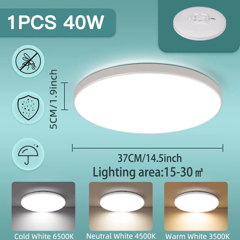 lampe led moderne blanc doré 18w 30w 40w 50w