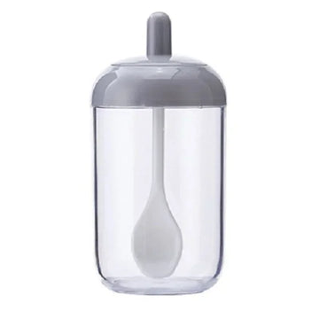récipients épices condiments cuillère intégrée transparent moderne minimaliste respectueux environnement