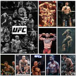 affiche ufc boxeurs moderne sportive noir blanc rouge jetro cadre bois chambre salonhôtel
