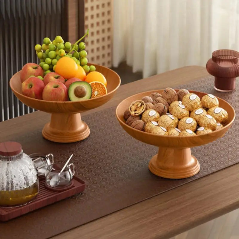 assiettes pied bois marron clair modernes sans fixation 22cm 9.5cm