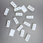 embouts silicone blancs translucides rectangulaires lisses pratique 6mm 8mm 10mm 12mm