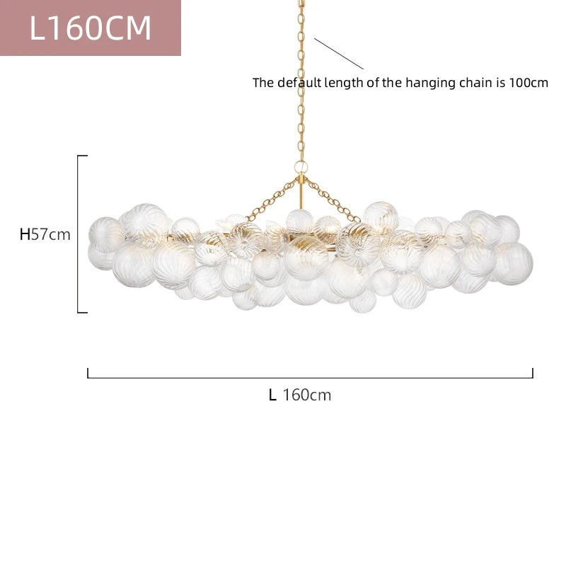 lustre moderne transparent doré ronds striés salon chambre élégant ampoules chaines led
